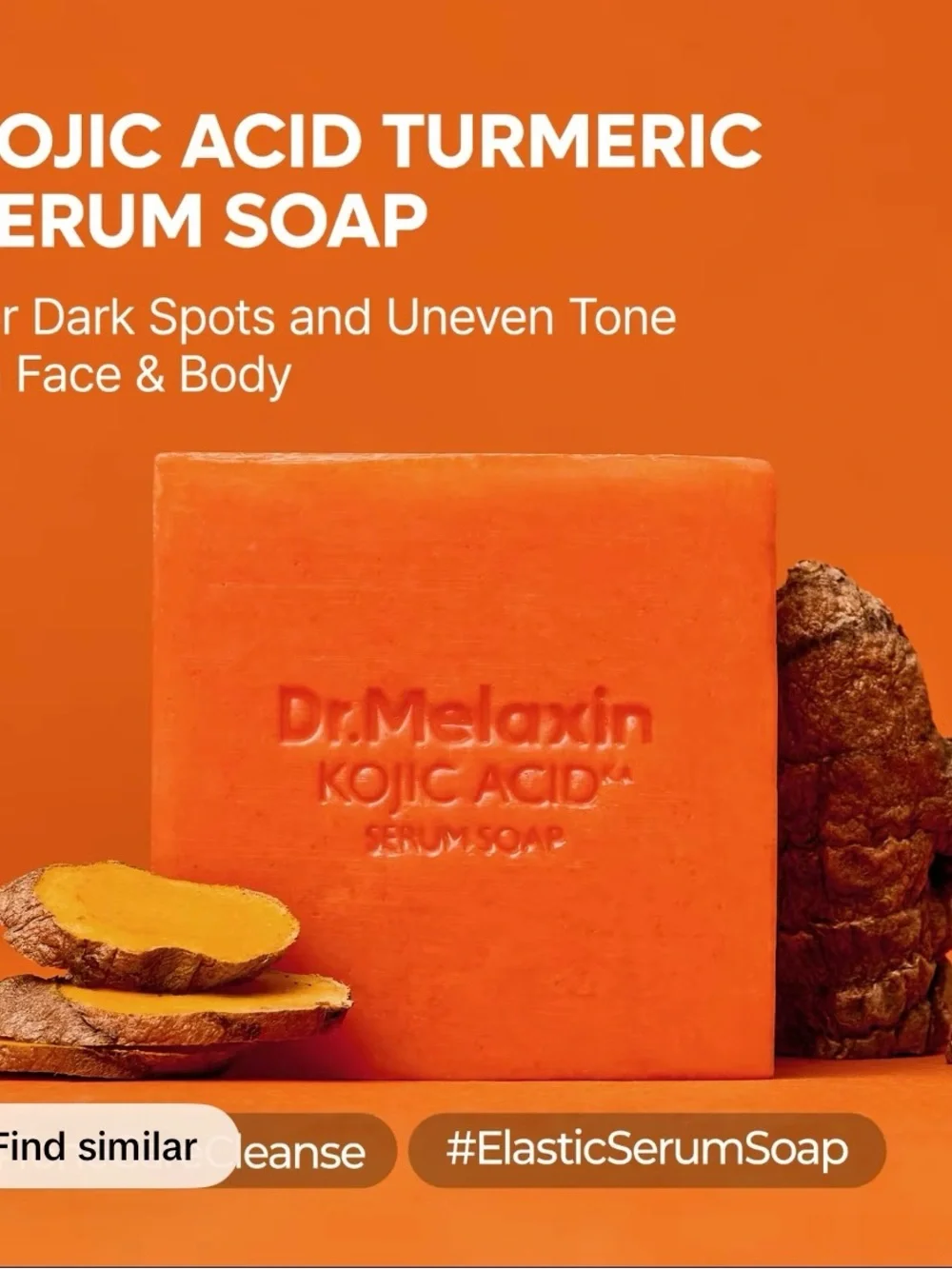 Dr. Melaxin Kojic Acid Turmeric Serum Soap - Peach Orange